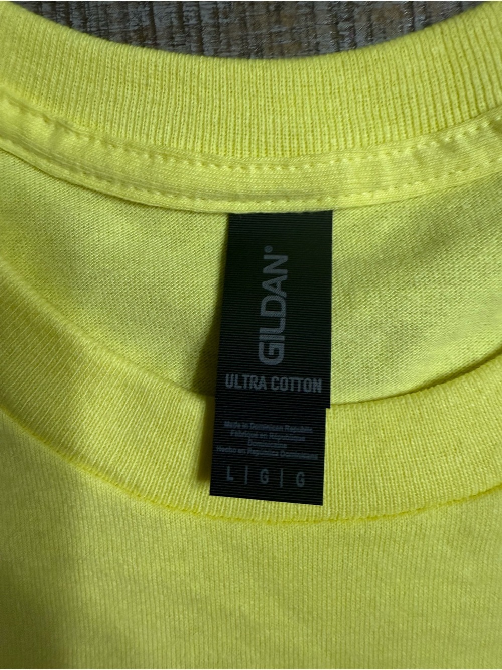 Gildan Yellow Graphic Tee with Flame and Checkered Design - Picture 2 of 7
